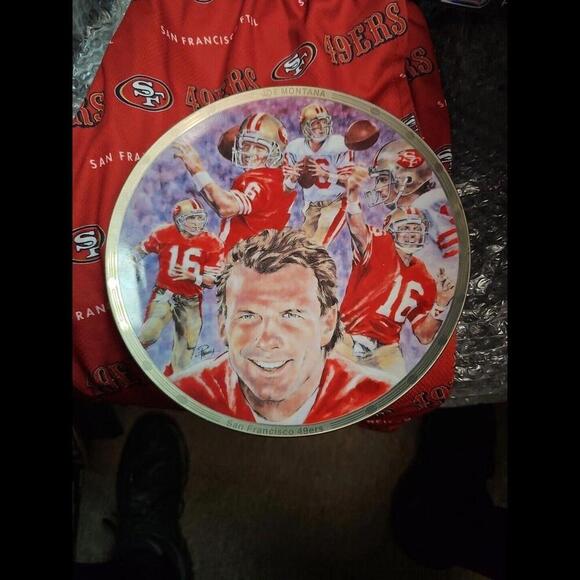 Sports Impressions Joe Montana Platinum Edition Collector Plate 2531/5000 NFL - Picture 1 of 2
